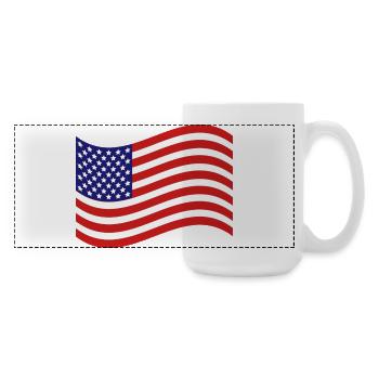 Drapeau des États-Unis - Grande tasse panoramique 440 ml - blanc - Droite