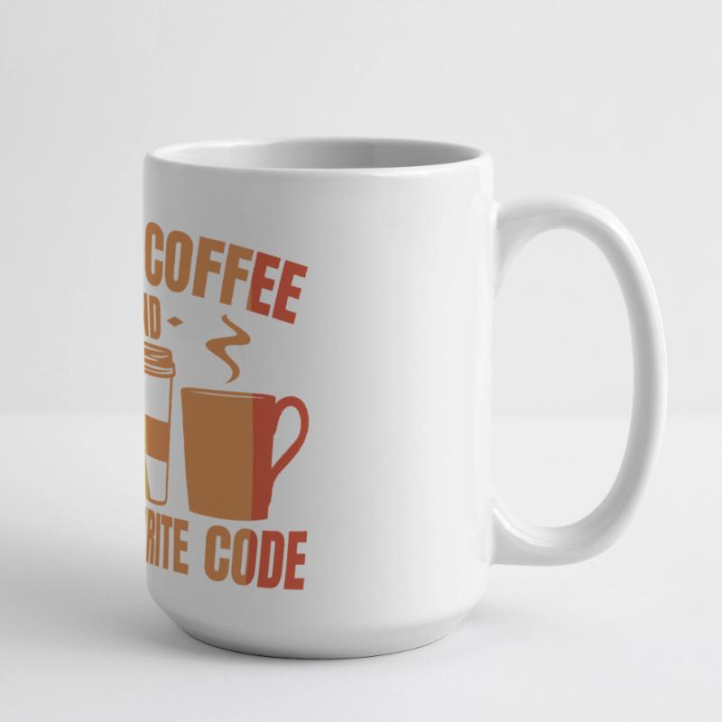 Insert Coffee And I Will Write Code Große Panoramatasse 440 ml