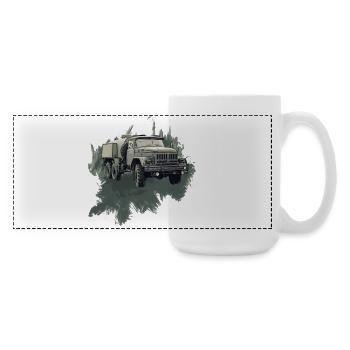 ZIL 131 – Ikone der Straße - Große Panoramatasse 440 ml - Weiß - Rechts