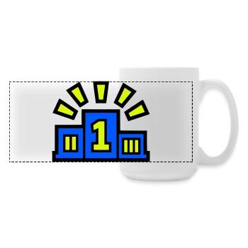 Winner Podium Place 1 Champion - Large Panoramic Mug 440 ml - white - Right