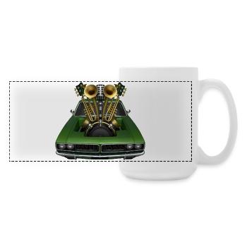 BRASS BAND - sound & vision - Grande tasse panoramique 440 ml - blanc - Droite