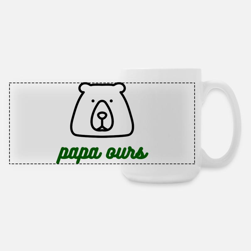 Daddy-Bear-Logo - Large Panoramic Mug 440 ml - white