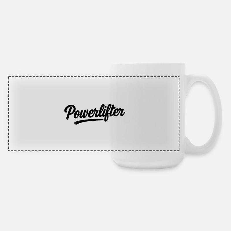 Powerlifter - Large Panoramic Mug 440 ml - white