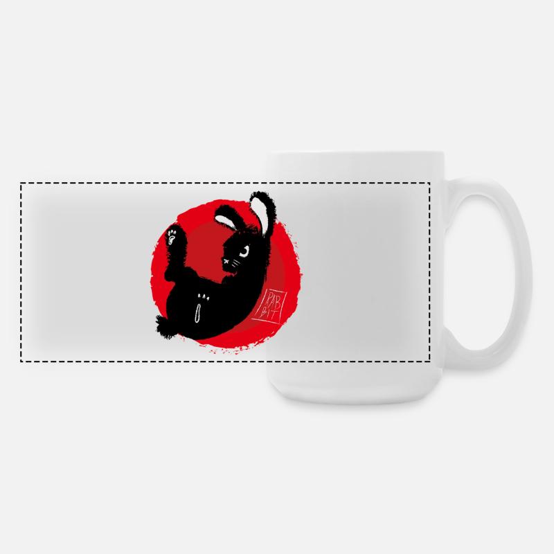 japananimal. Hare - Large Panoramic Mug 440 ml - white