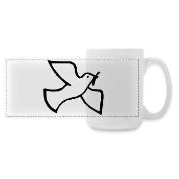 Dove of peace - Large Panoramic Mug 440 ml - white - Right