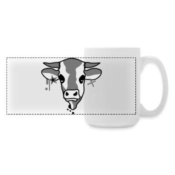 The head of a cow - Large Panoramic Mug 440 ml - white - Right