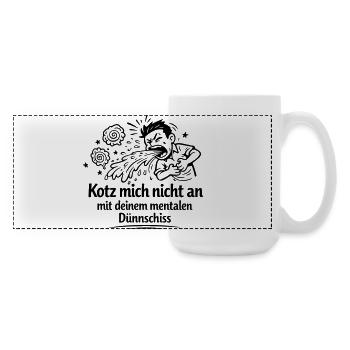 Un vomissement mental mince - Grande tasse panoramique 440 ml - blanc - Droite