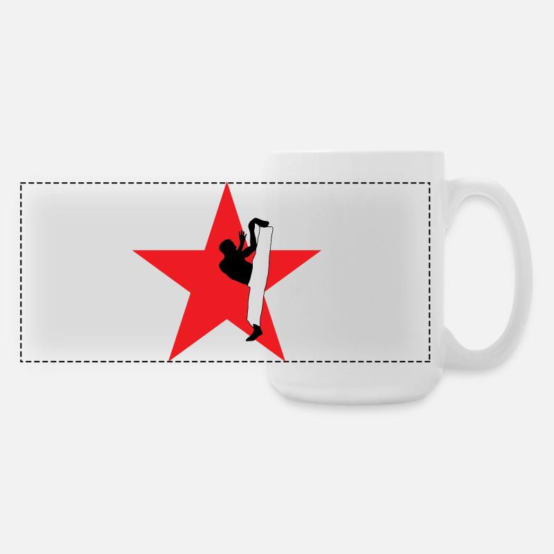 Capoeira – Kampf – Tanz - Große Panoramatasse 440 ml - Weiß