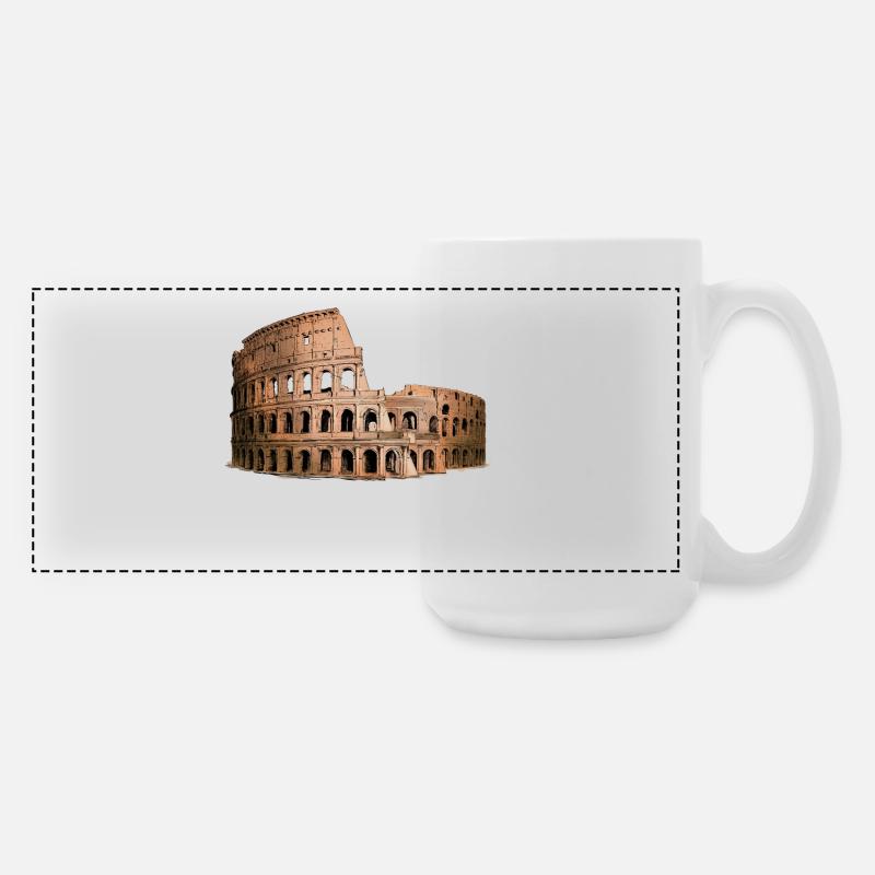 Colosseum - Duży kubek panoramiczny 440 ml - biały