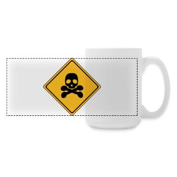 Danger Warning Sign # - Large Panoramic Mug 440 ml - white - Right
