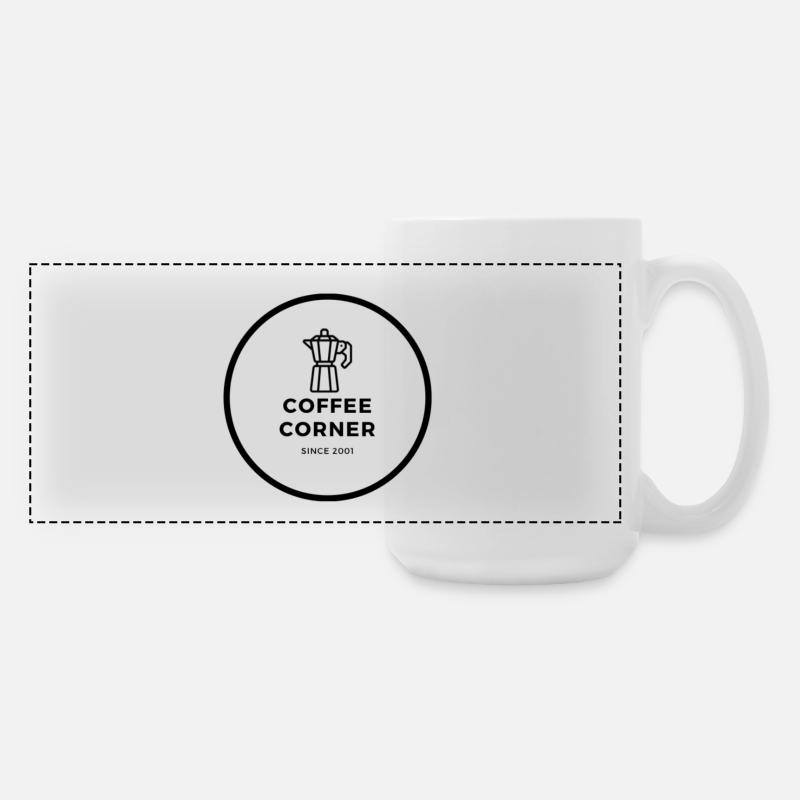 COFFEE CORNER - Große Panoramatasse 440 ml - Weiß
