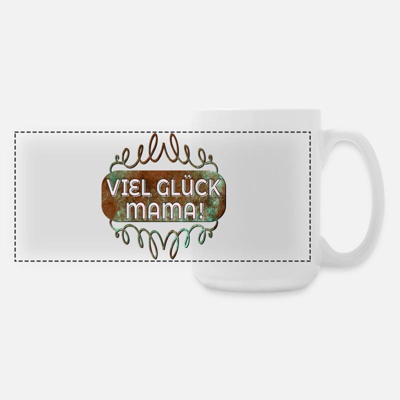 VIEL GLÜCK MAMA - Große Panoramatasse 440 ml - Weiß