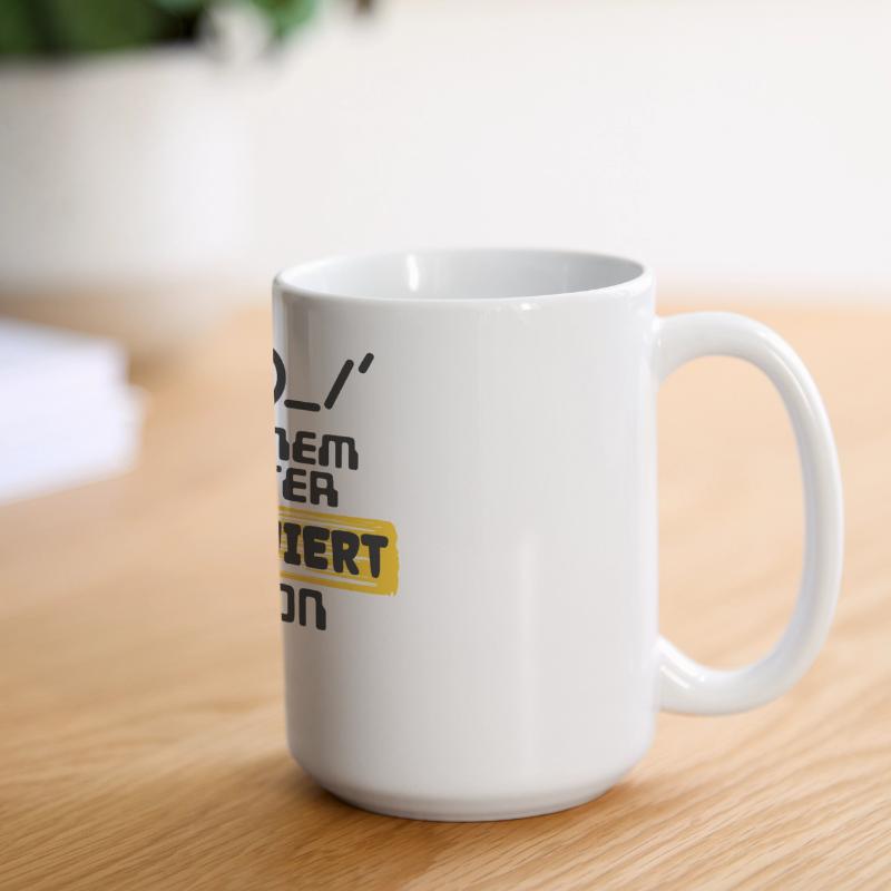 Programmeur de script de code de déclaration du développeur Grande tasse panoramique 440 ml