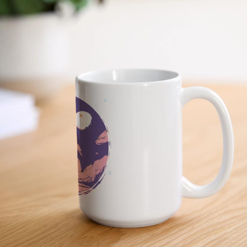 fusée espace école de l’espace début Allez nerd de l’espace Grande tasse panoramique 440 ml