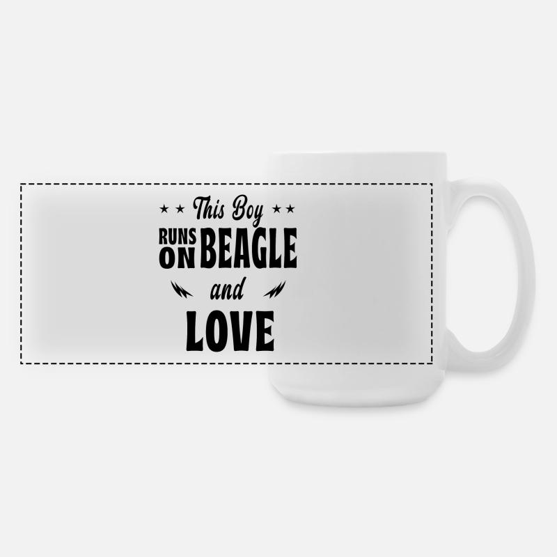 This boy beagle design - Large Panoramic Mug 440 ml - white