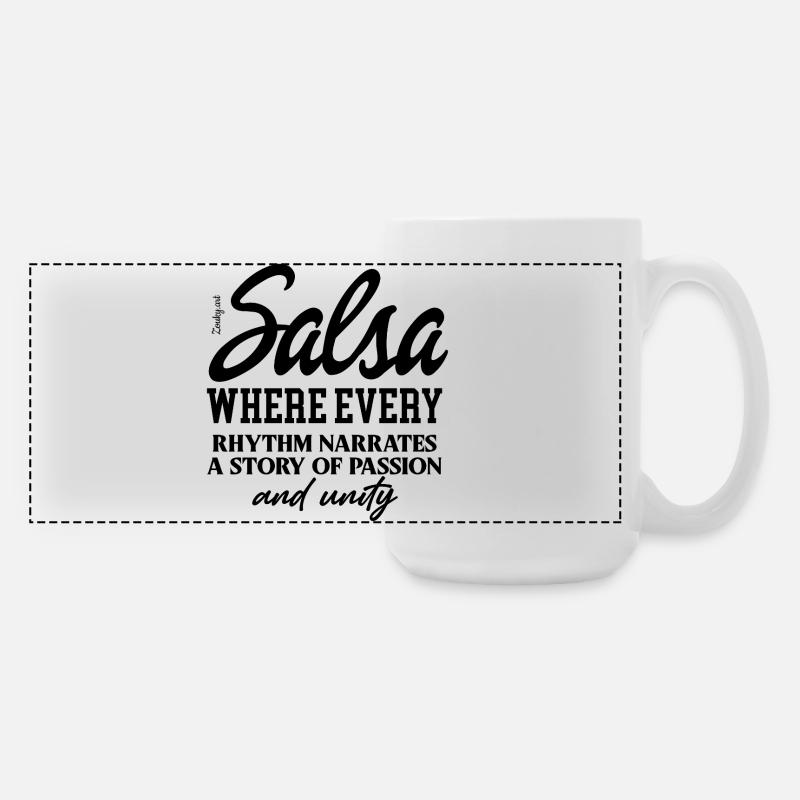 Salsa Dance Floor Cuba Latin Vibes Shirt - Large Panoramic Mug 440 ml - white