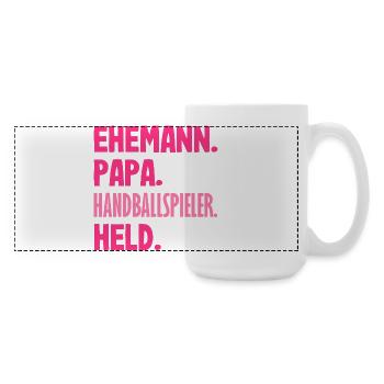 Handball Players Handball Handball Gifts - Large Panoramic Mug 440 ml - white - Right