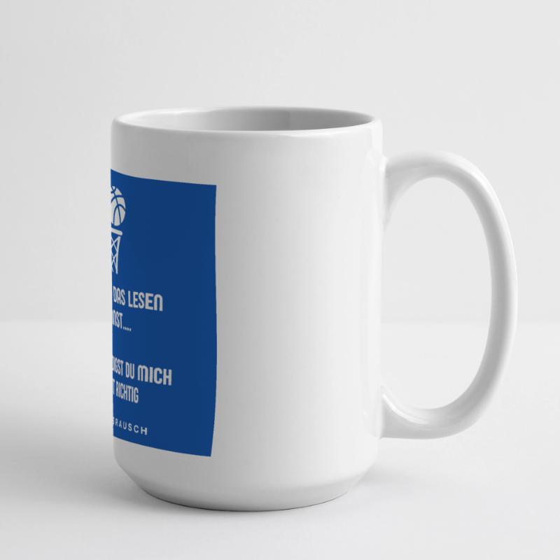 Lesen oder Verteidigen Spruch Hoopsrausch Große Panoramatasse 440 ml