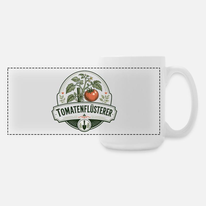 Tomatenflüsterer - Große Panoramatasse 440 ml - Weiß