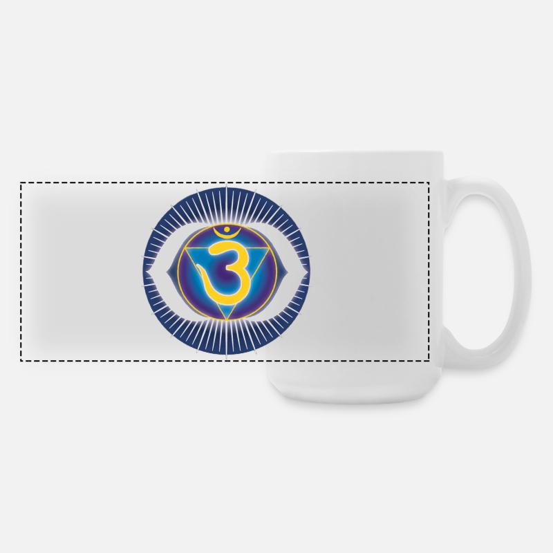 Ajna brow chakra - Large Panoramic Mug 440 ml - white