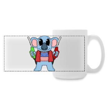 Gas station attendant Koala gas station - Large Panoramic Mug 440 ml - white - Right