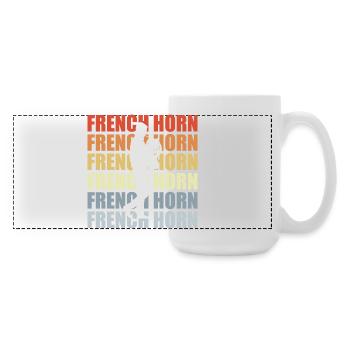 Retro Horn - Große Panoramatasse 440 ml - Weiß - Rechts
