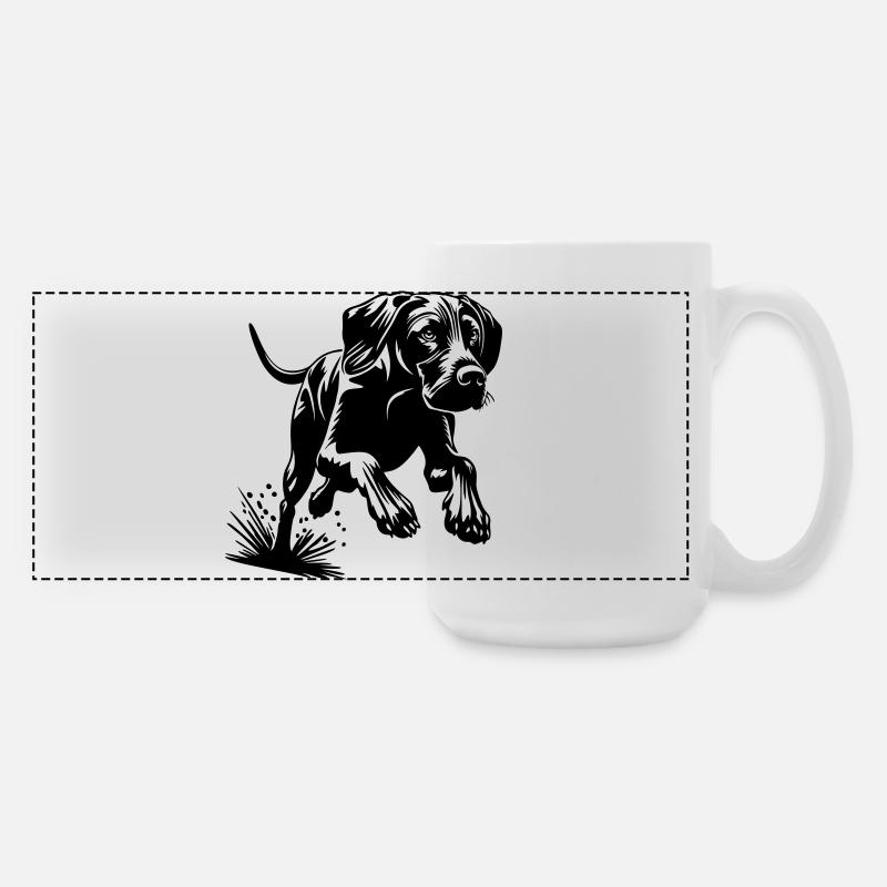 Magyar Vizsla - Große Panoramatasse 440 ml - Weiß