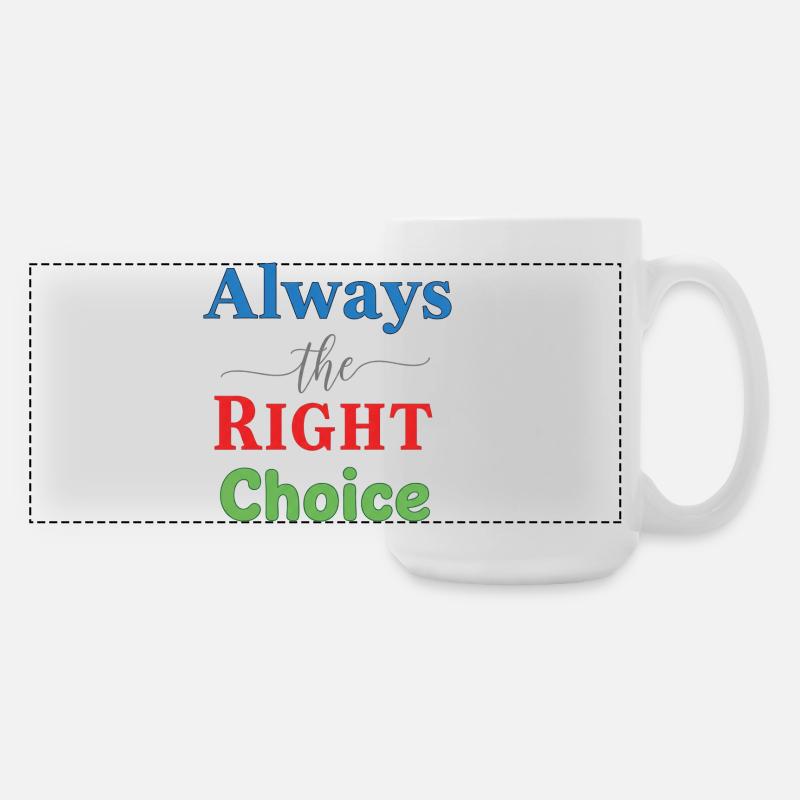 Conception typographique multicolore vive - Grande tasse panoramique 440 ml - blanc