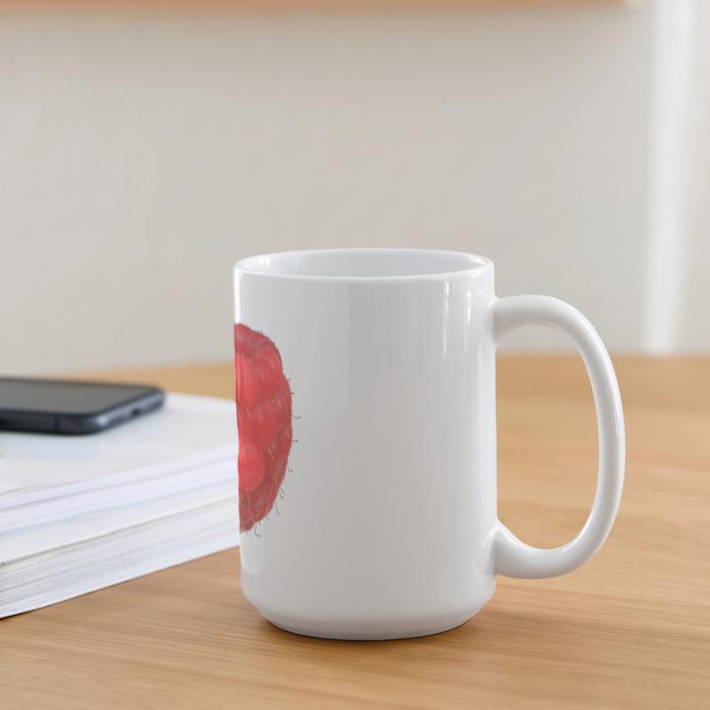 Raspberry Cluster Pattern Large Panoramic Mug 440 ml