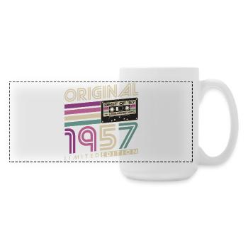 Original 1957 Jahrgang Retro Geburtstag Geschenk - Große Panoramatasse 440 ml - Weiß - Rechts