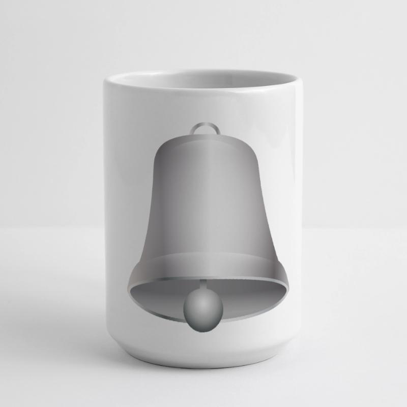 große silberfarbene Kirchen Glocke oder Glöckchen Große Panoramatasse 440 ml