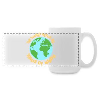The World Needs All Kinds Of Minds Inspirational - Large Panoramic Mug 440 ml - white - Right