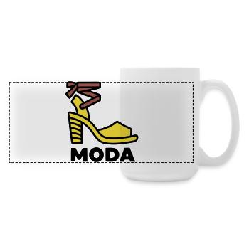 High Heel Schuh Moda Italien Mode Urlaub - Große Panoramatasse 440 ml - Weiß - Rechts