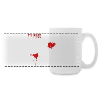 Je vais bien, éclaboussures de sang - Grande tasse panoramique 440 ml - blanc - Droite