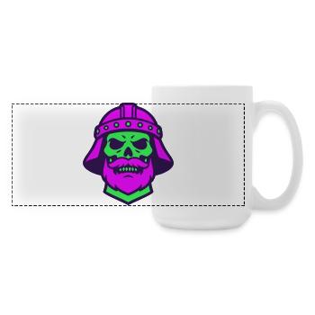 Skull Warrior Pop Art - Large Panoramic Mug 440 ml - white - Right