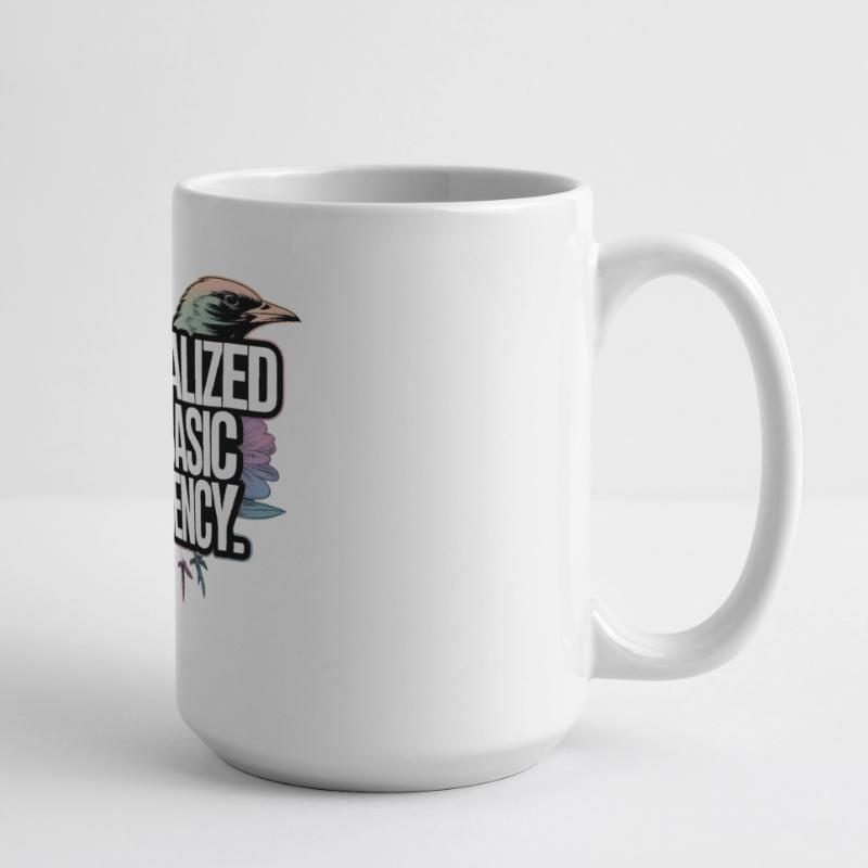 Radicalized by Basic Decency Statement Large Panoramic Mug 440 ml