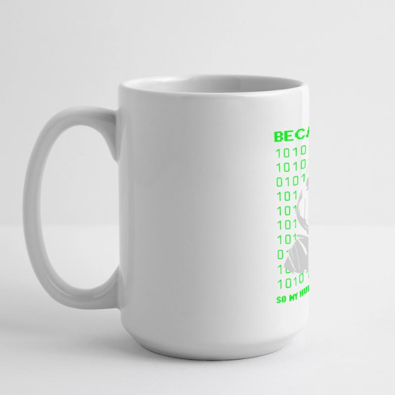 Became a Coder – Cyber Dog Binary Große Panoramatasse 440 ml