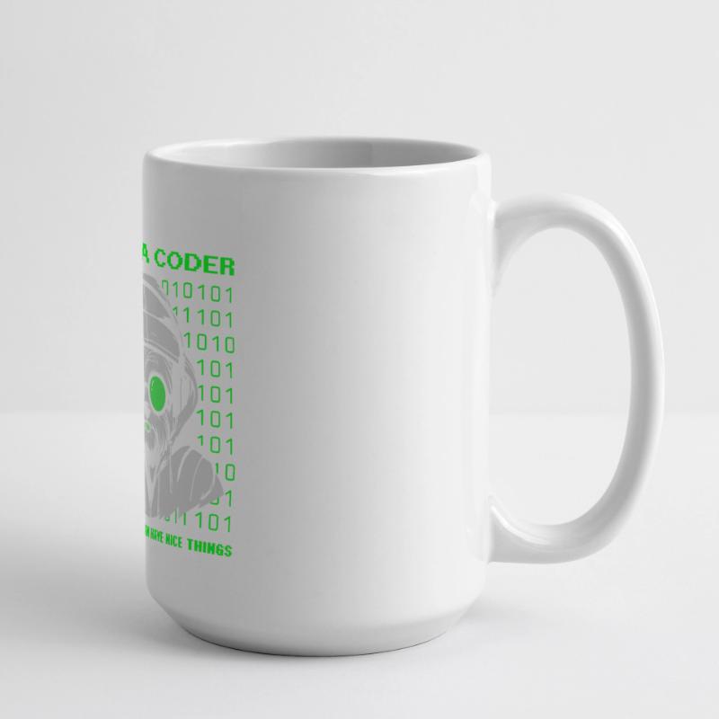 Became a Coder – Cyber Dog Binary Große Panoramatasse 440 ml