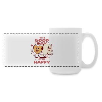 Good day to be happy - Large Panoramic Mug 440 ml - white - Right