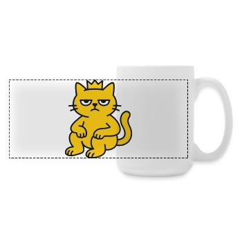 Cat King - Large Panoramic Mug 440 ml - white - Right