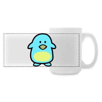 Pinguin-Comic - Große Panoramatasse 440 ml - Weiß - Rechts