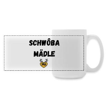 Schwoba Mädle Schwäbisch - Große Panoramatasse 440 ml - Weiß - Rechts
