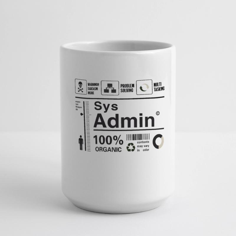 Sys Admin Penguin Computer Nerd pc Board cpu ner Large Panoramic Mug 440 ml