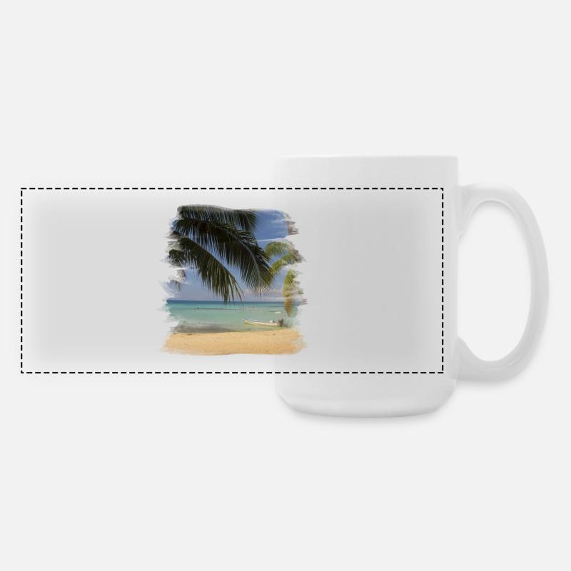 Plage - Grande tasse panoramique 440 ml - blanc