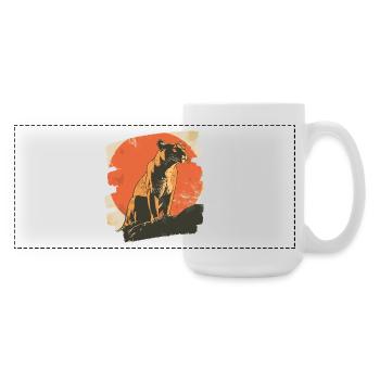 Lion de montagne Rétro - Grande tasse panoramique 440 ml - blanc - Droite