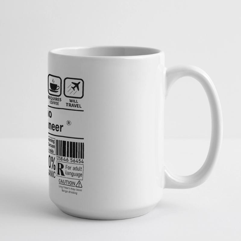 Audio Engineer multi tasking problem solving Large Panoramic Mug 440 ml