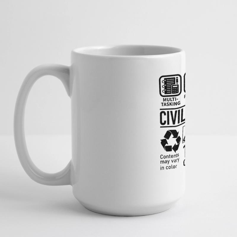 Civil Engineer multi tasking problem solving Large Panoramic Mug 440 ml
