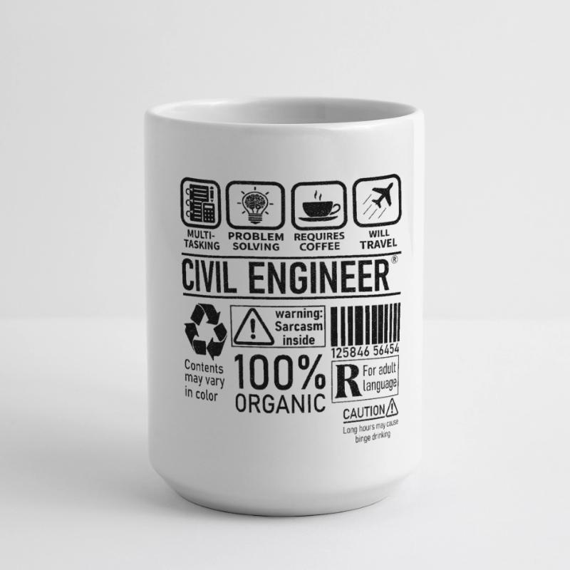 Civil Engineer multi tasking problem solving Large Panoramic Mug 440 ml
