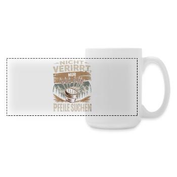 Archery design for archers and courses - Large Panoramic Mug 440 ml - white - Right