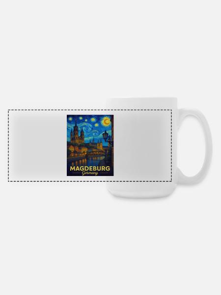 Magdeburg - Große Panoramatasse 440 ml - Weiß